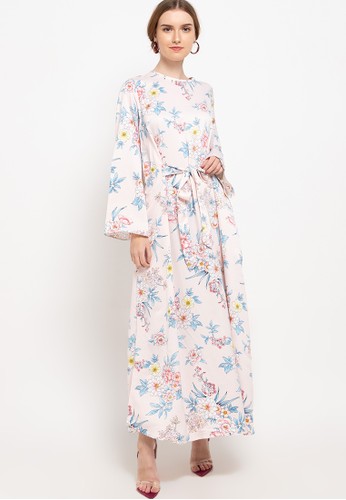 Jual Zahava Inaya Floral Priinted Gamis Original Zalora Indonesia