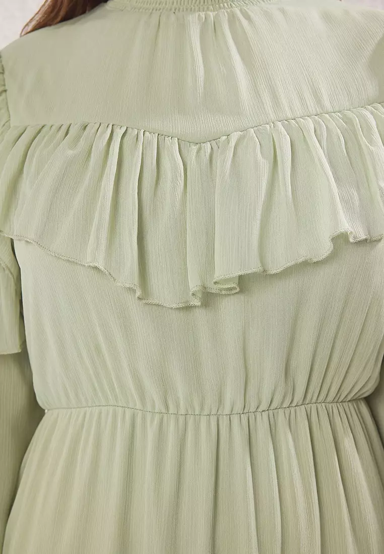 Mint Chiffon Lining Woven Dress Tctss25Eb00108