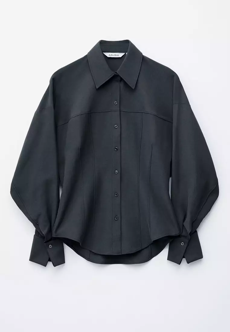 Balloon-Sleeved Tapered Shirt