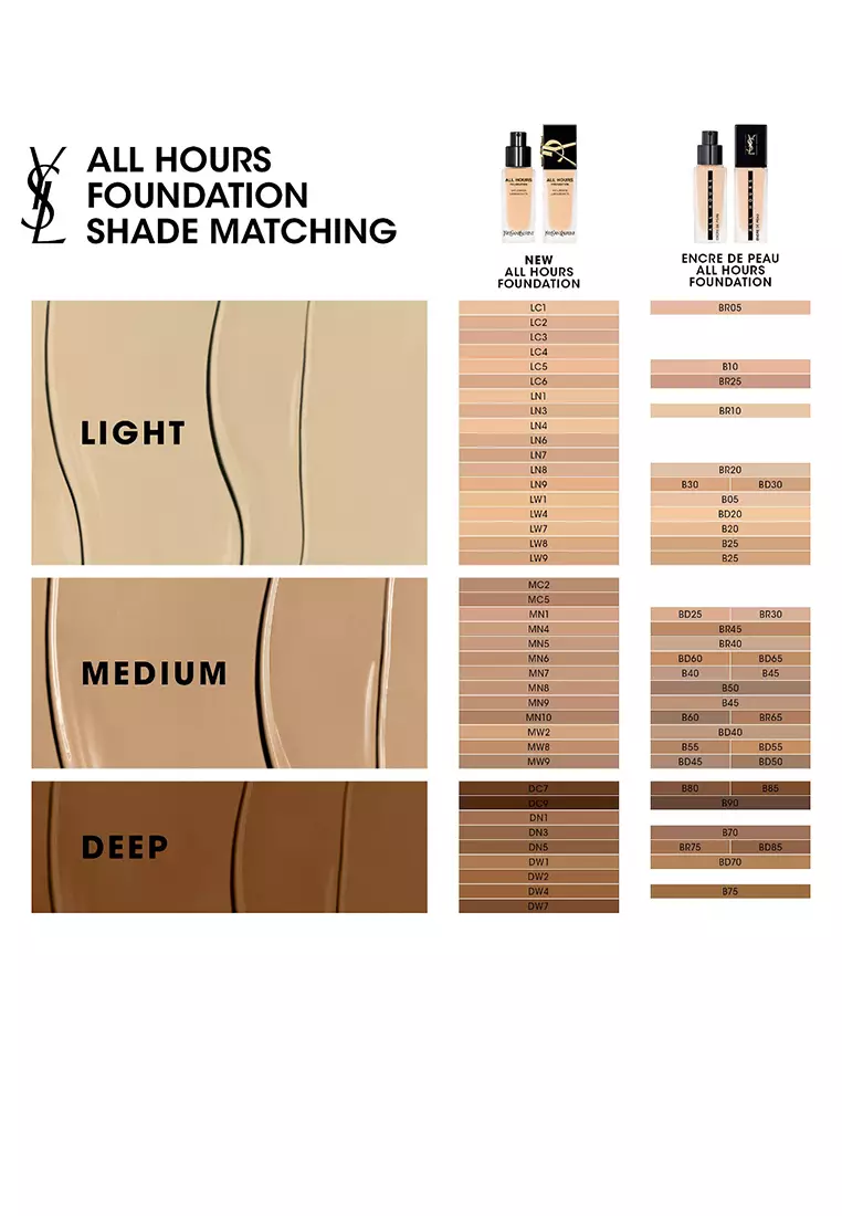 YSL - All Hours Foundation Full Cover Luminous Matte All Day Long Wear SPF40 25ml #LC1 Light Cool