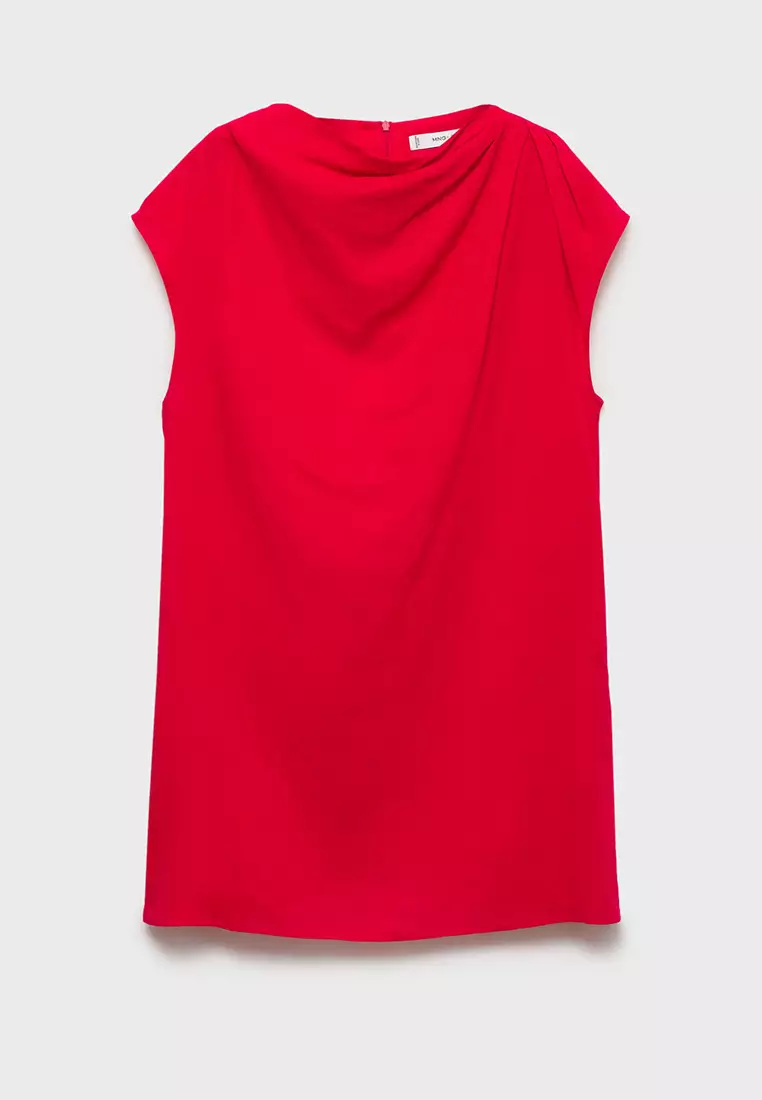 Drape Shawl Collar Mini Dress main image 0