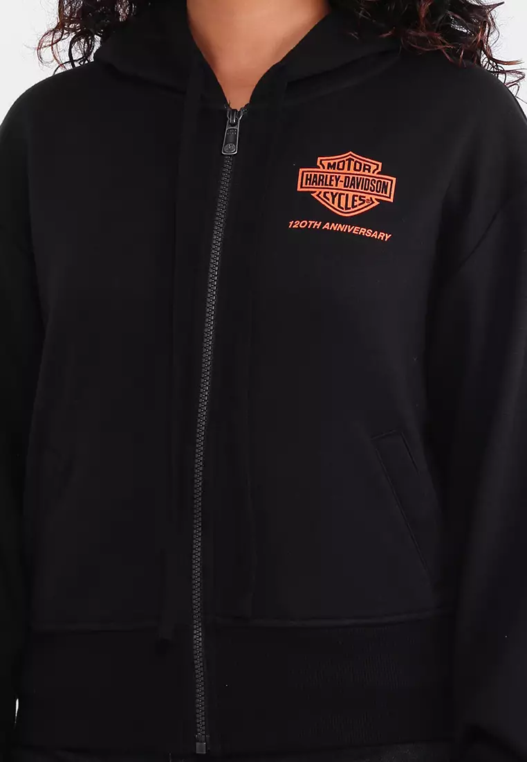 Jual Harley Davidson 120th Anniversary Zip Front Hoodie Original