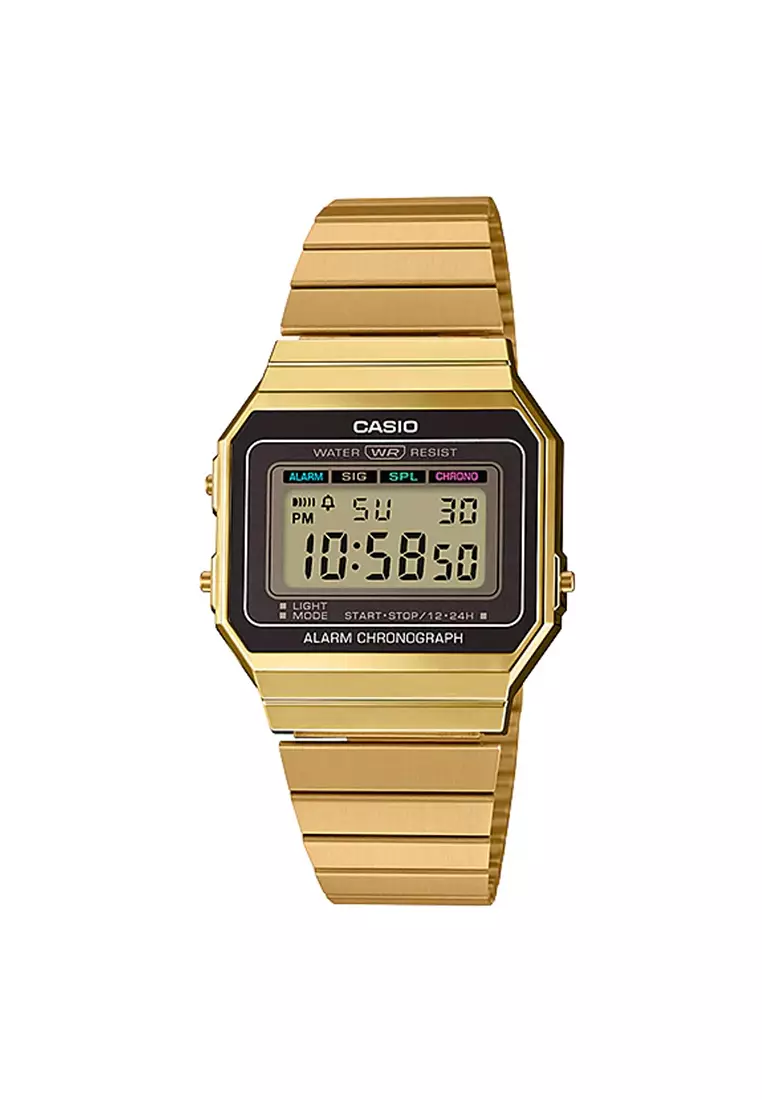 Gold retro clearance casio