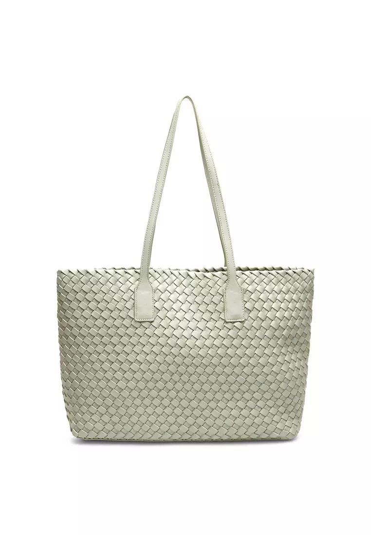 Woven Tote With Pouch