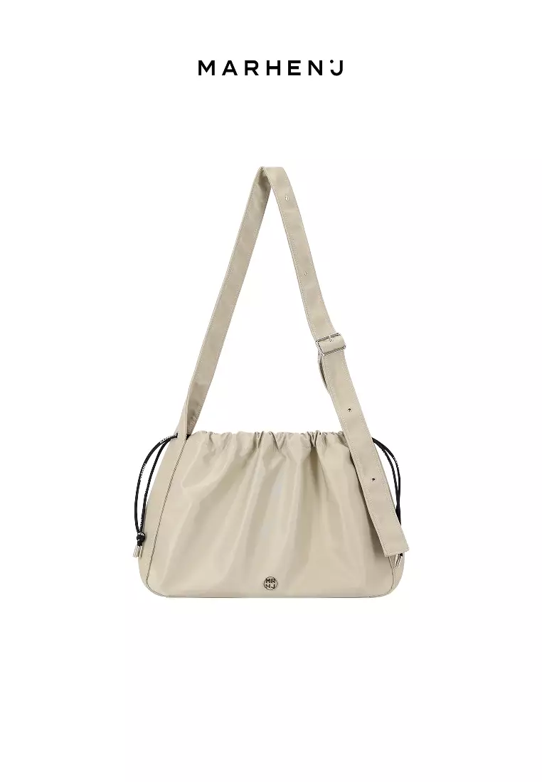 MOA Nylon Crossbody Bag Beige
