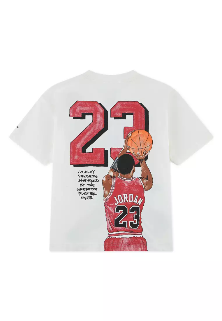 Boys Sketch White T-Shirt (Little Kids)