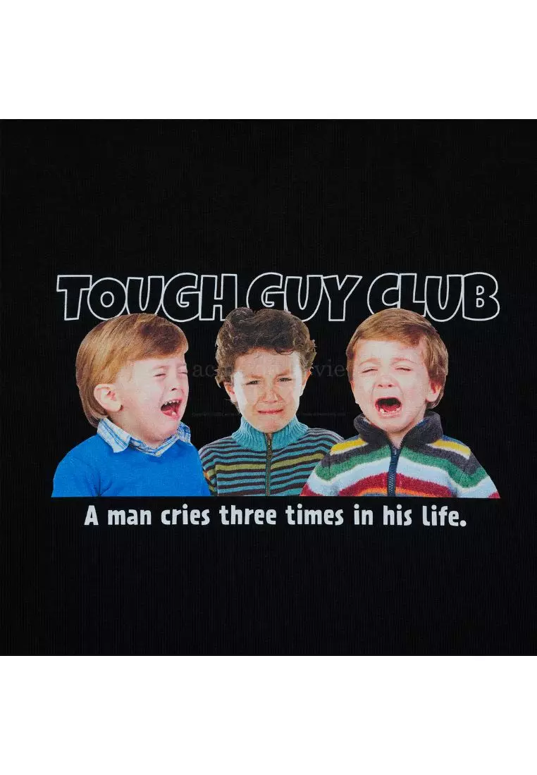 Tough Guy Club Printing Short Sleeve T-Shirt Black