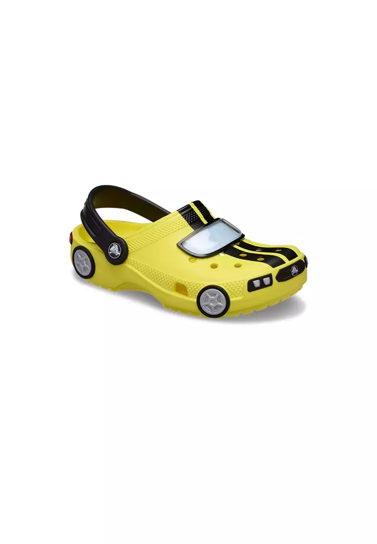 Discount on Crocs  shoes - SKU: Toddler Classic Iam Race Car Clog in Cyber Yellow
