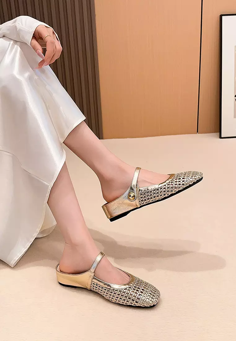 Mesh Hollow Strap Slip-Ons GH796-19