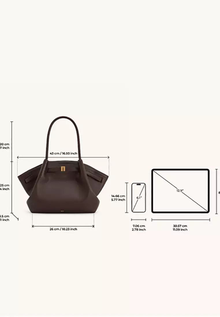 Hana Medium Tote Bag - Dark Brown