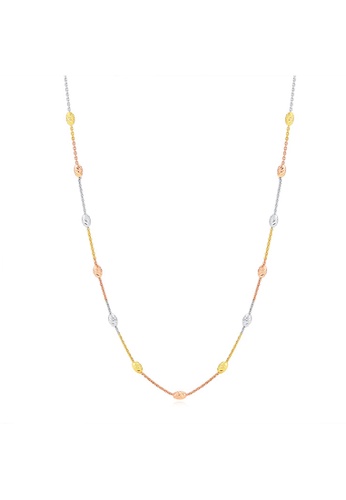 Forever K multi FOREVER K- Oval beads necklace (Tri-color) 5E4FCAC544FA8DGS_1