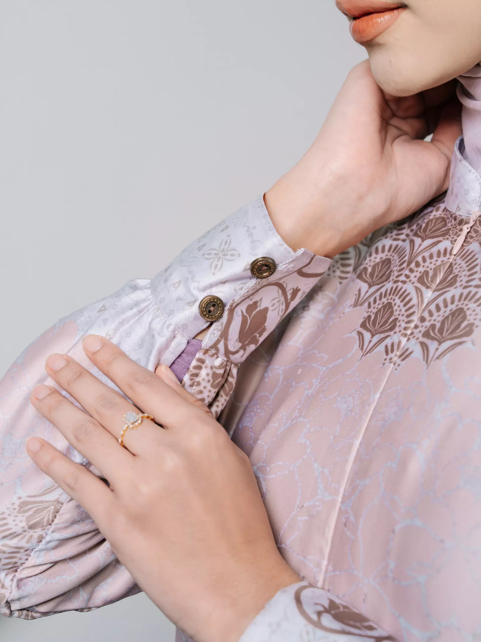 Kanaya Soft Pink Gamis Wanita Dress