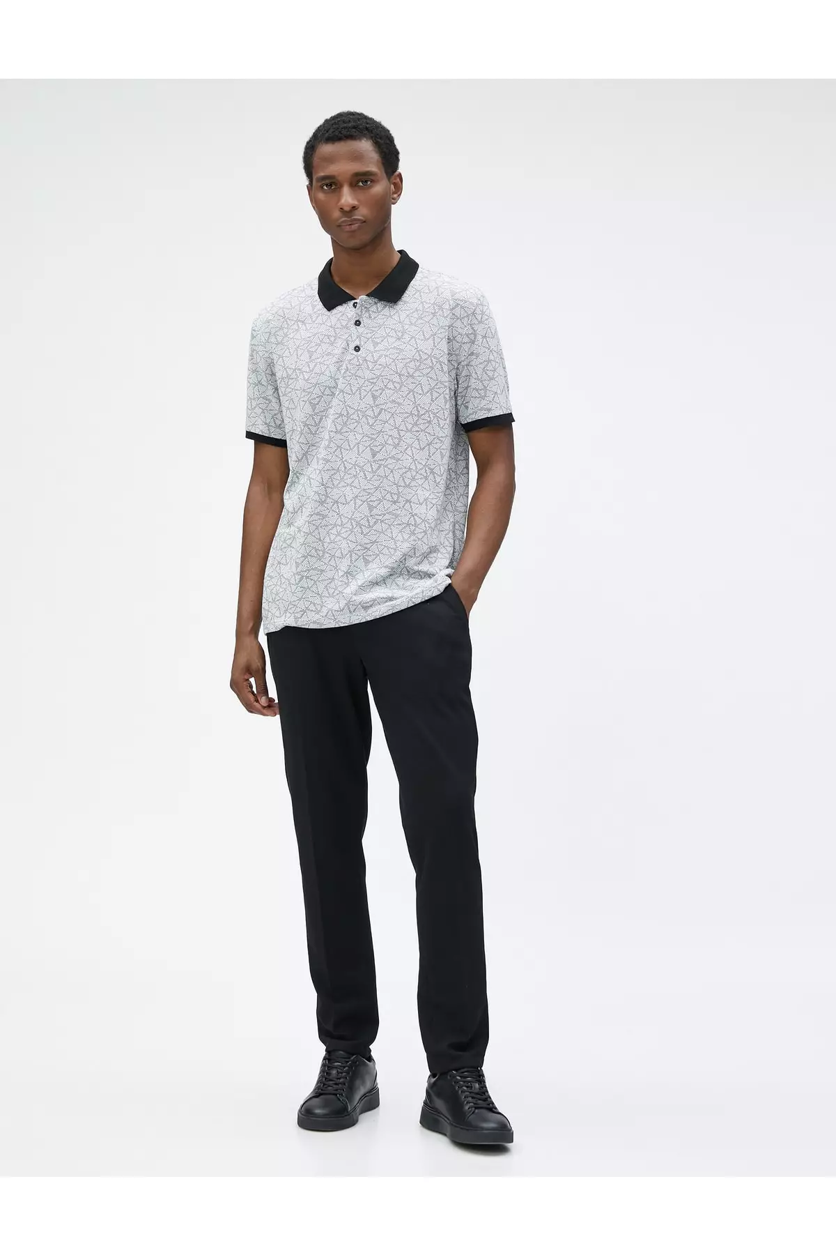 KOTON Slim Fit Pattern Polo Shirt 2024 Buy KOTON Online ZALORA