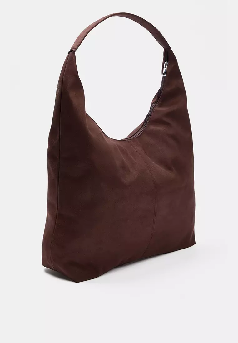 Light Brown Suede Large Maxi Tote Women'S Maxi Size Shoulder Bag Takaw26Oc00045