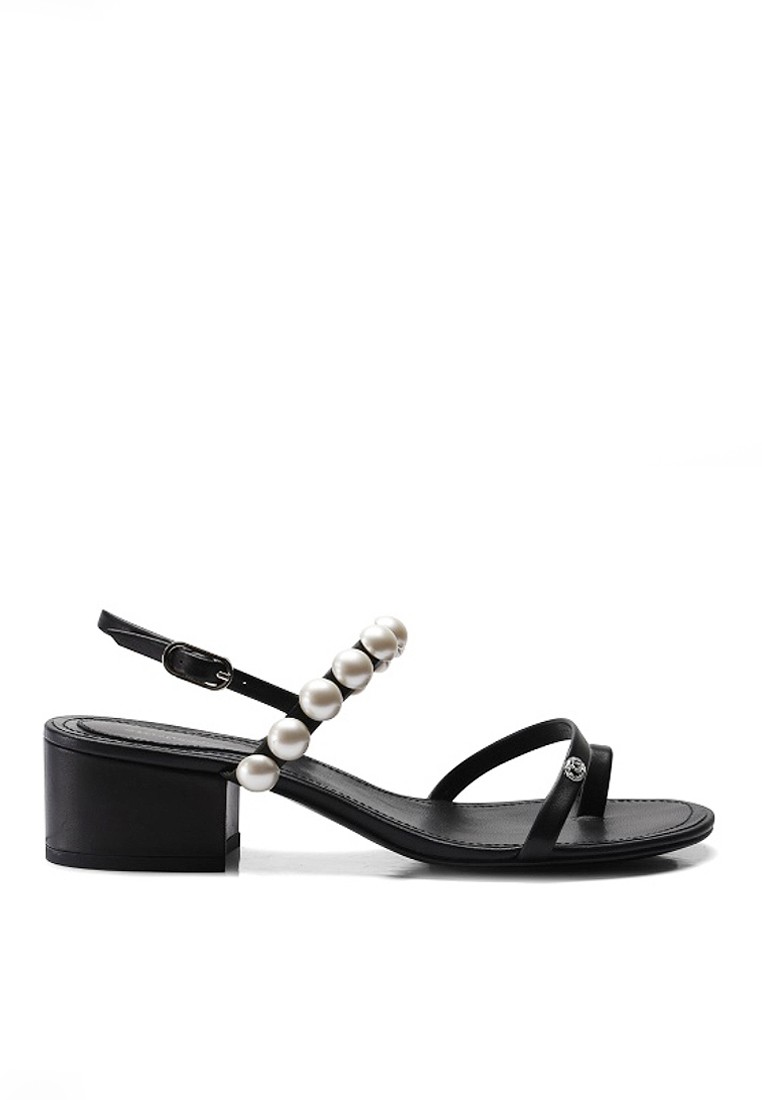 VANSA Pearl Strip Mid-Heel Sandals VSW-S51181M