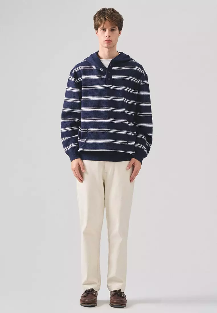 Hoodie In Popcorn Stripes