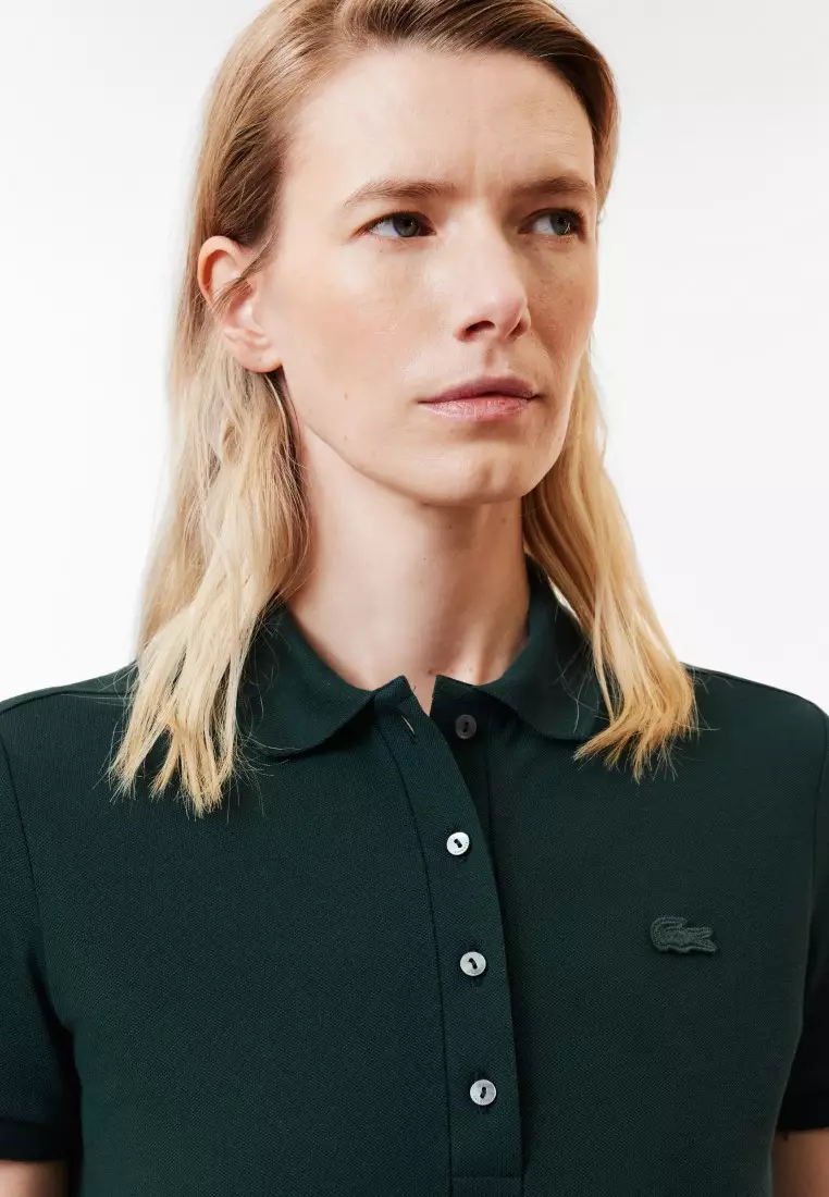 L.12.D Slim Fit Stretch Mini Piqué Polo Shirt