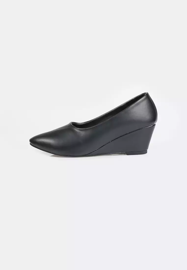 Seis Vancy Sepatu Wedges Wanita 5 cm-BLACK