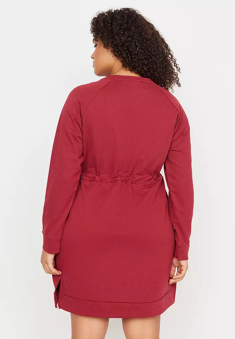 Plus size best sale red shift dress