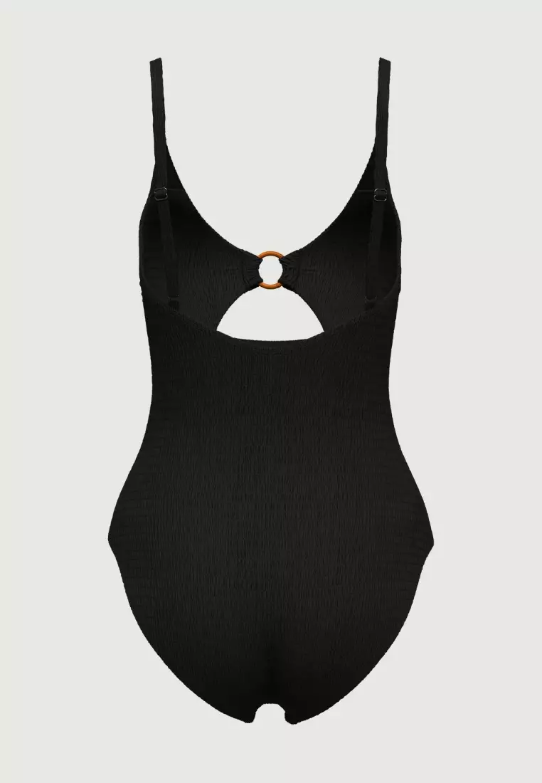 Tropadelic Texture Black Bamboo Ring Onepiece