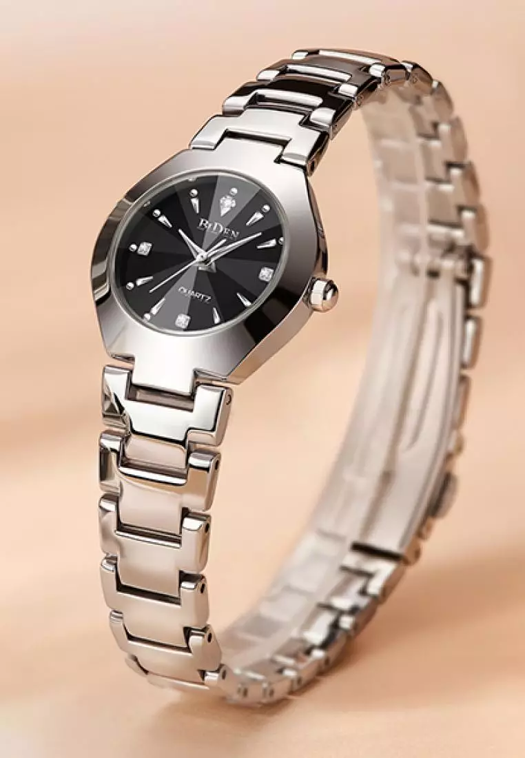 Jam Tangan Wanita Mewah Kasual Bisnis Jam Tangan Tali stainless steel Mode