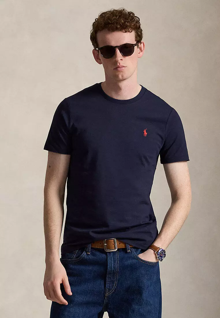 Custom Slim Fit Jersey Crewneck T-Shirt