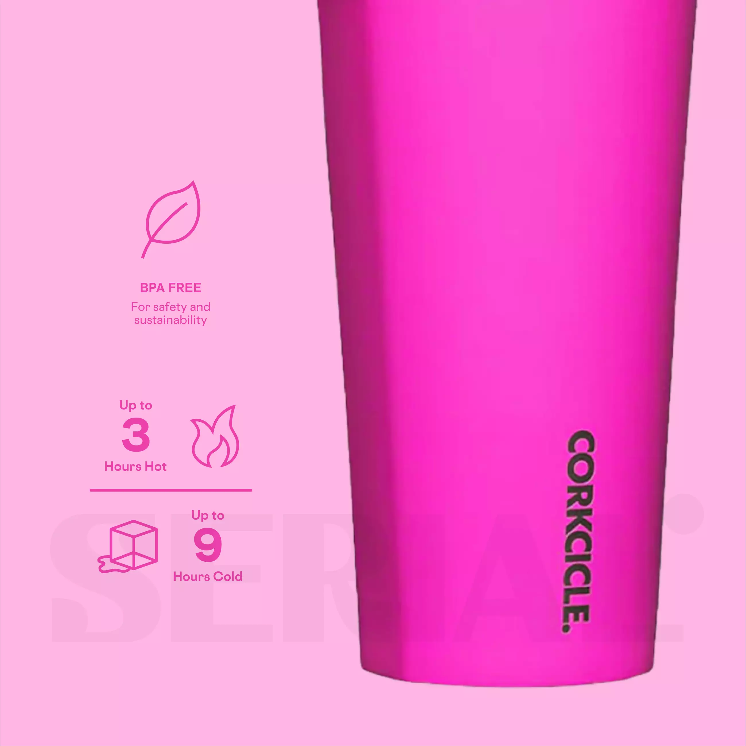 CORKCICLE® Tumbler 16oz - Miami Pink