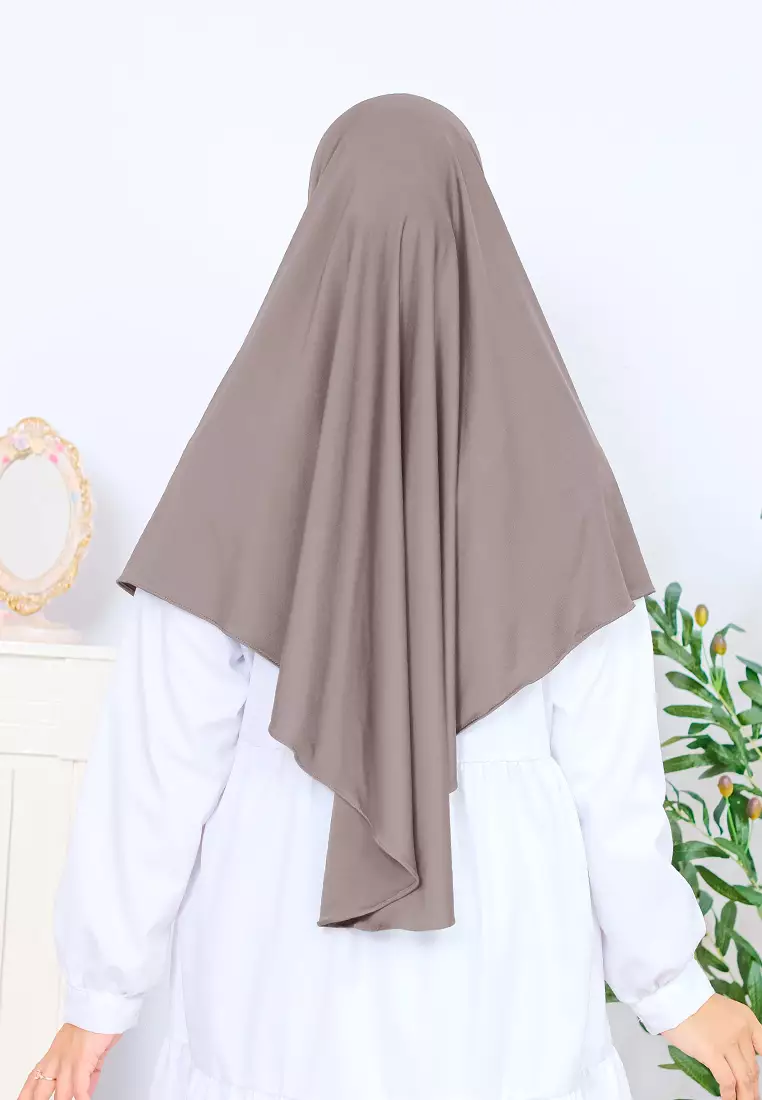 Cotton Bee - Kalea Bergo | Hijab Instan Malay | Jilbab Soft Pad Dagu - Mocha