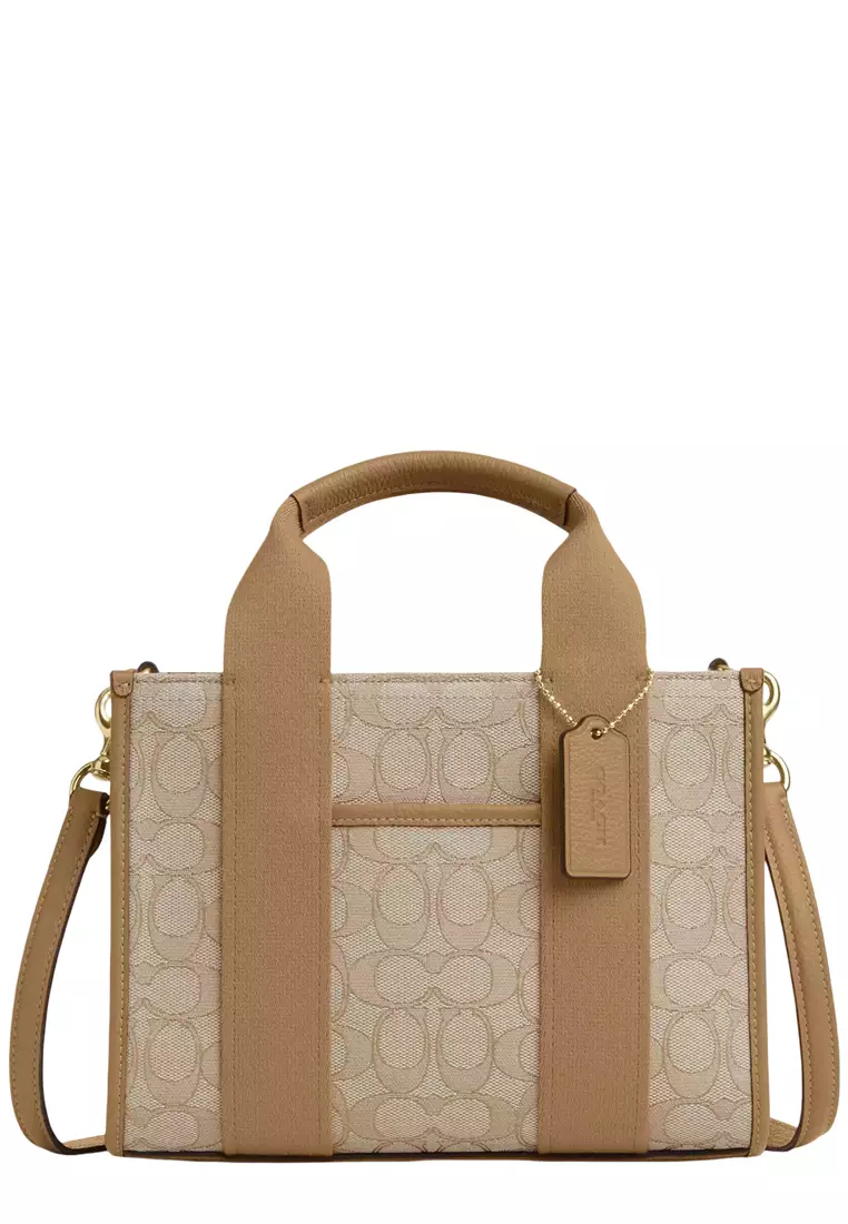 Buy Coach Smith Tote Bag 24 In Signature Jacquard - Light Khaki