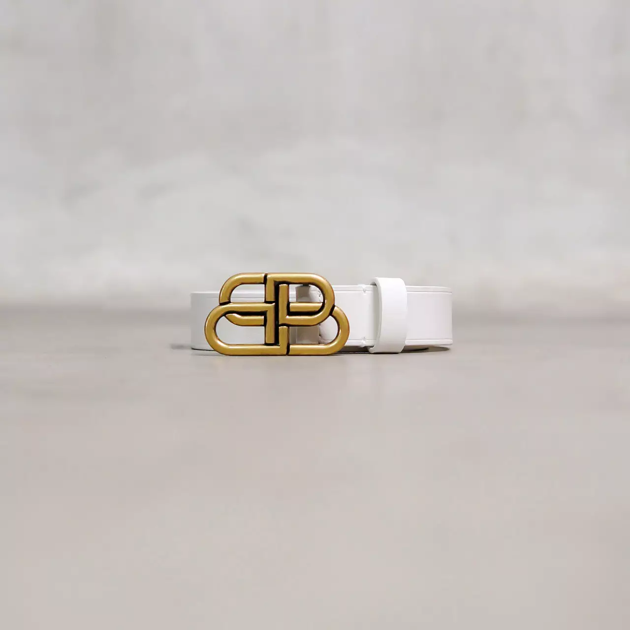 Ikat Pinggang BALENCIAGA BB GOLD WHITE BELT 100% ORIGINAL