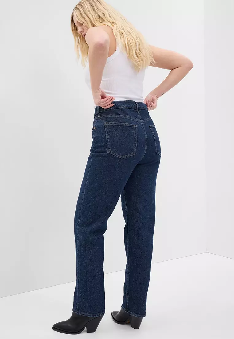 Gap high waisted straight leg jeans sales