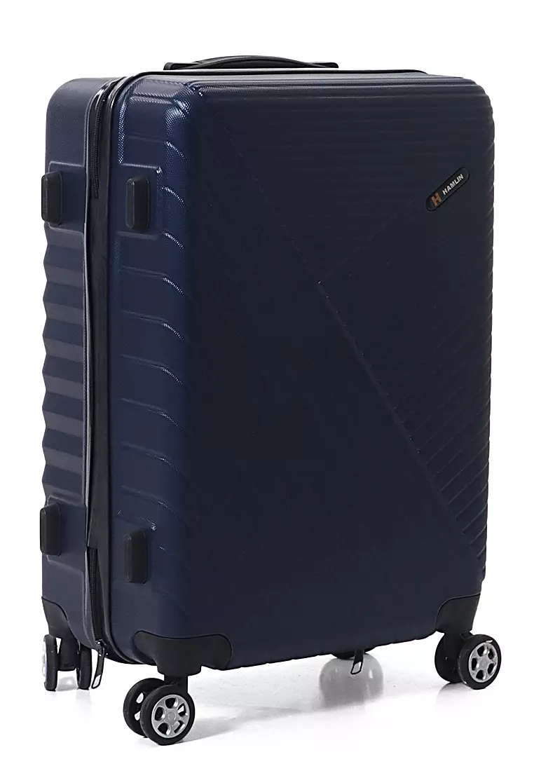 Austin Koper Hardcase Unisex Size 24 Inch Suitcase Combination Lock Large Compartment Tas Travel Material ABS+PVC Coated ORIGINAL - Blue