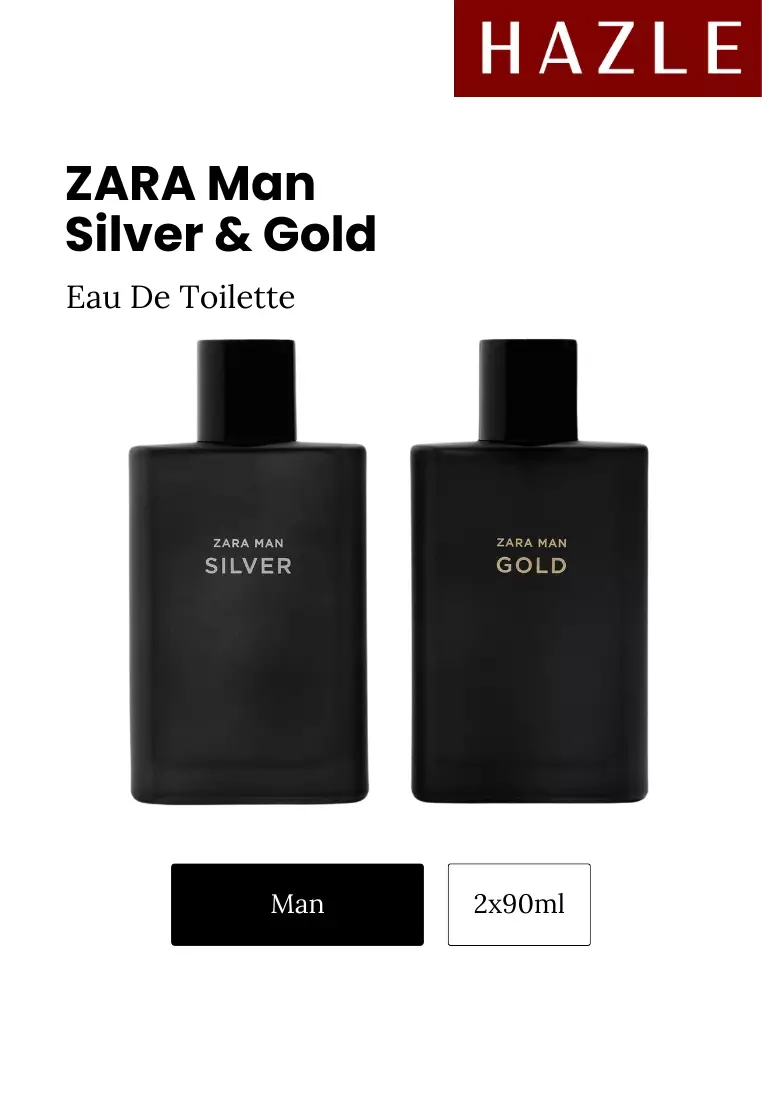 Zara Man Silver EDT + Zara Man Gold EDT Set 90 ml