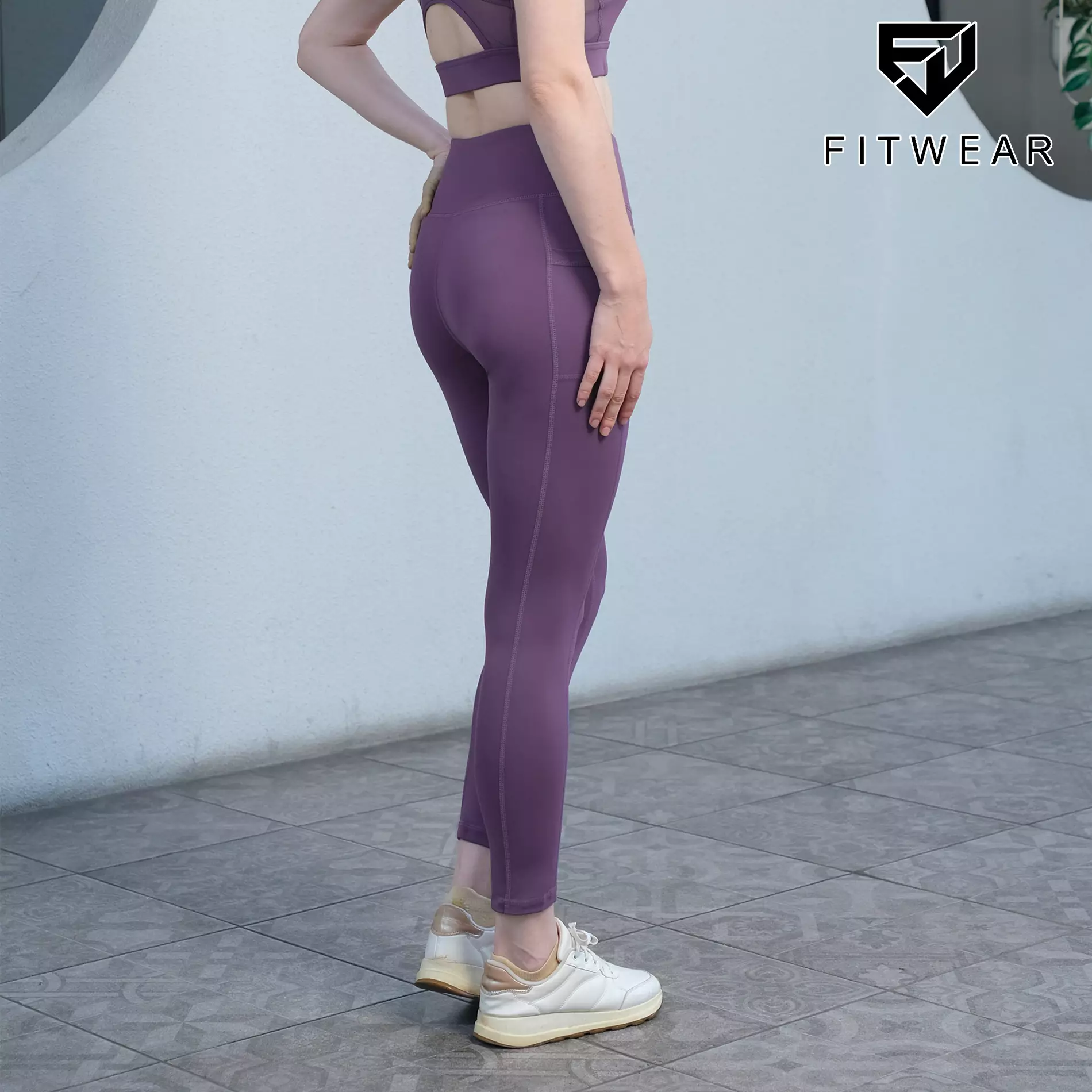 Fitwear - Legging Big Size Olahraga Wanita LAYLA ACTIVE 2 POCKET - AMETHYST