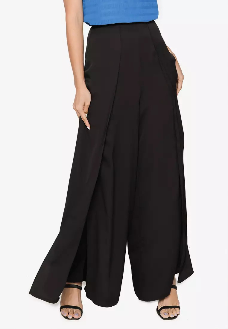 ck Calvin Klein Light Polyester Crepe Split Front Pants 2023 | Buy ck  Calvin Klein Online | ZALORA Hong Kong