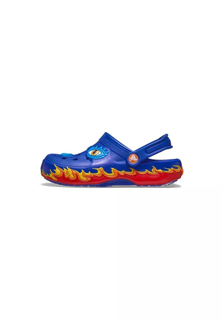Kids' Classic IAM Dragon Lights Clog in Blue Bolt