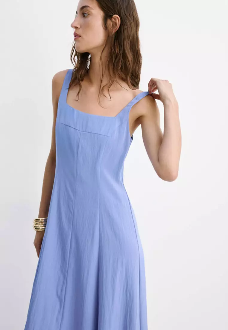 A-Line Crinkle Effect Dress