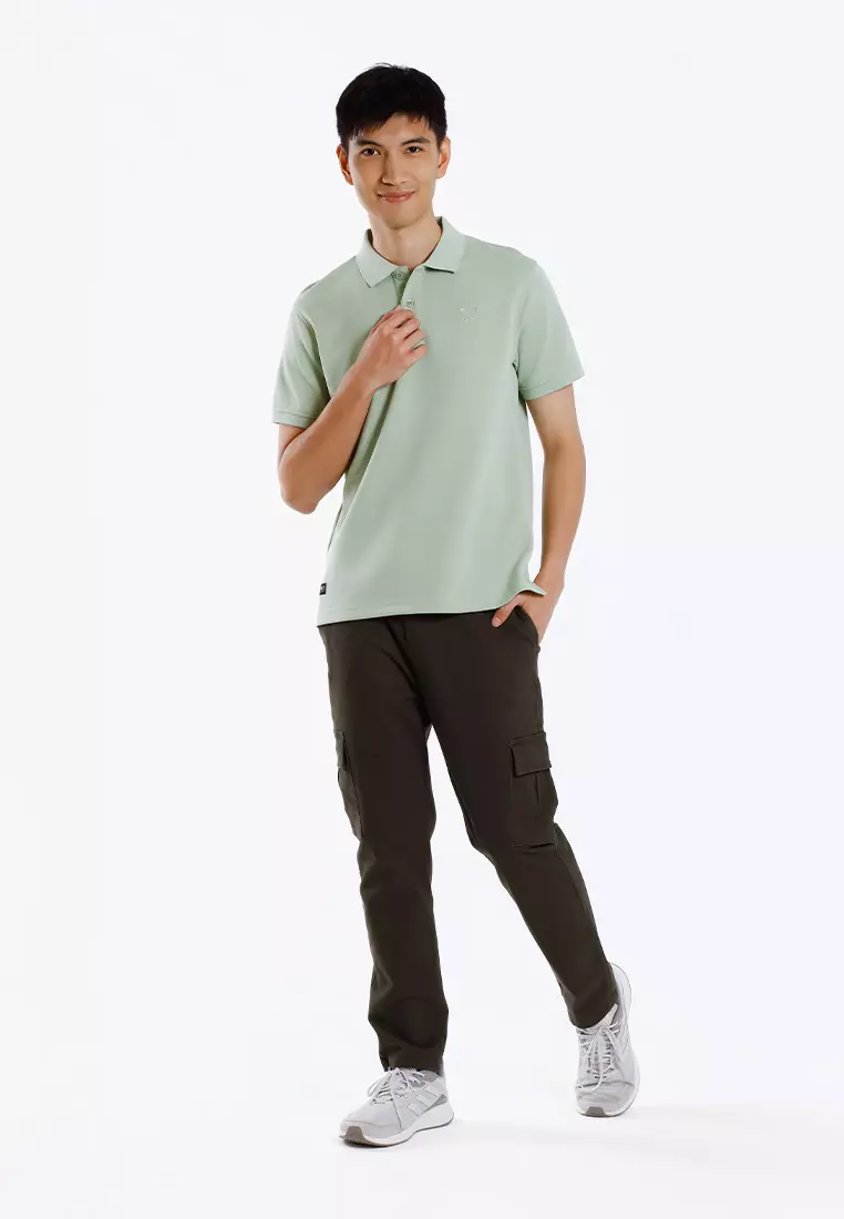 Forest Mens Stretchable Cotton Slim Fit Polo Tee - 23961-47MintGreen