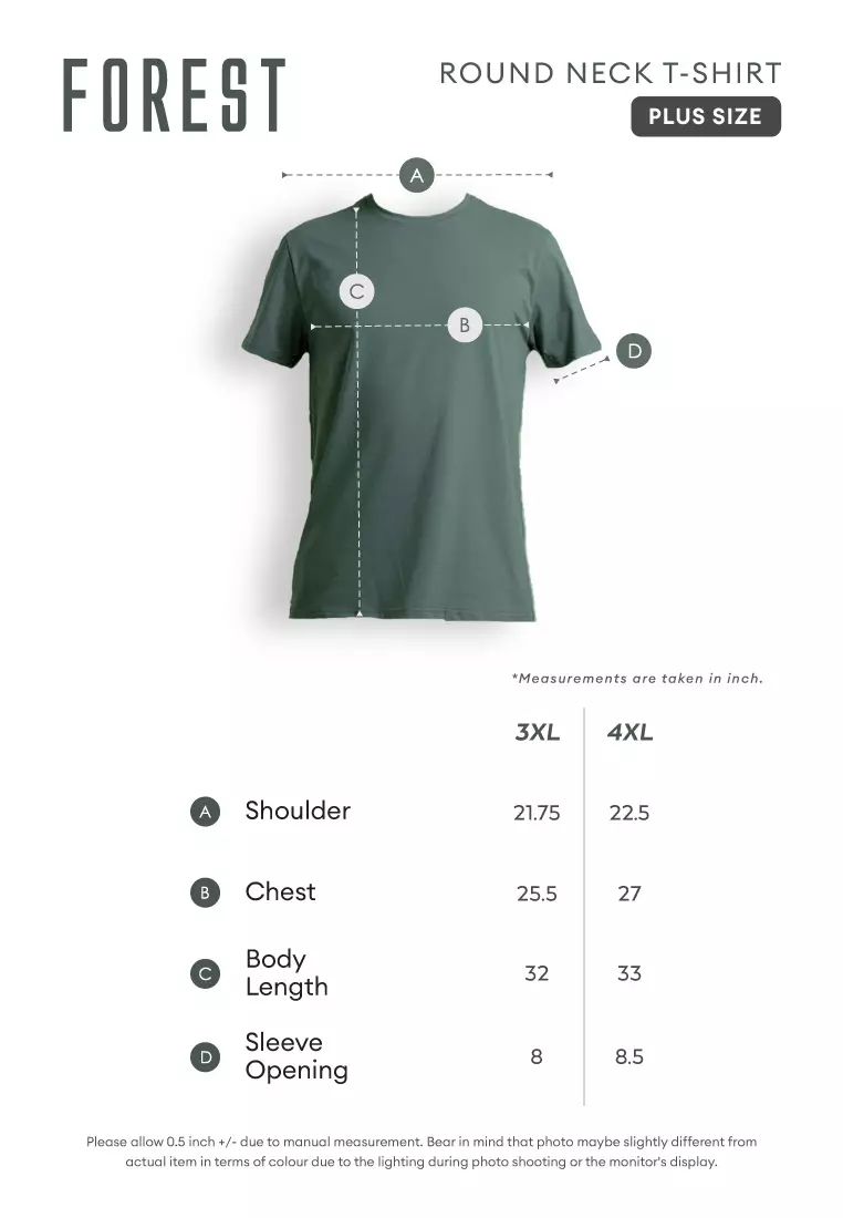 Forest Plus Size T Shirt Men 100% Cotton Soft Unisex Round Neck Big Size Plain Tee | PL23585-51Red