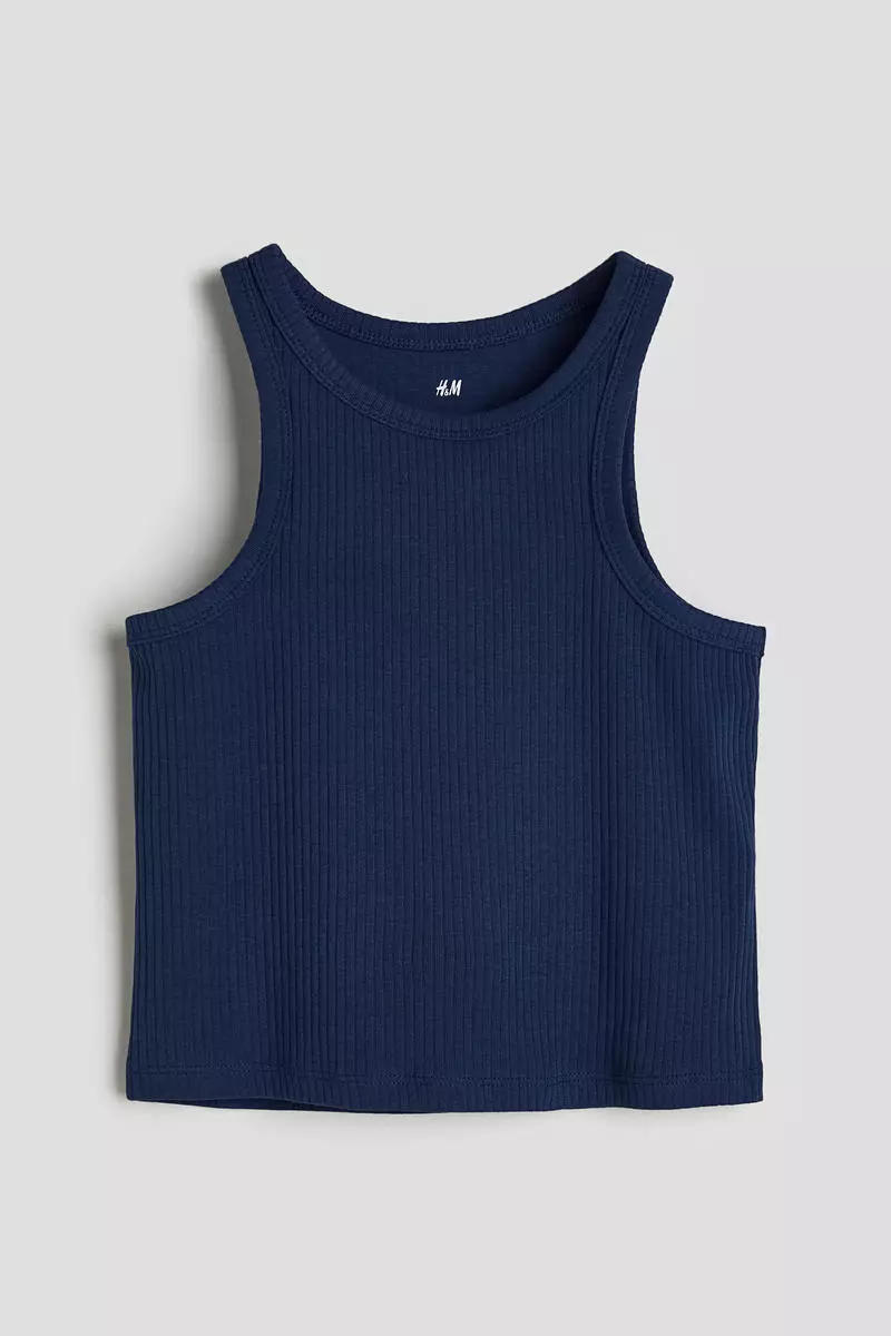 Buy H&M Ribbed cotton vest top 2024 Online ZALORA Philippines