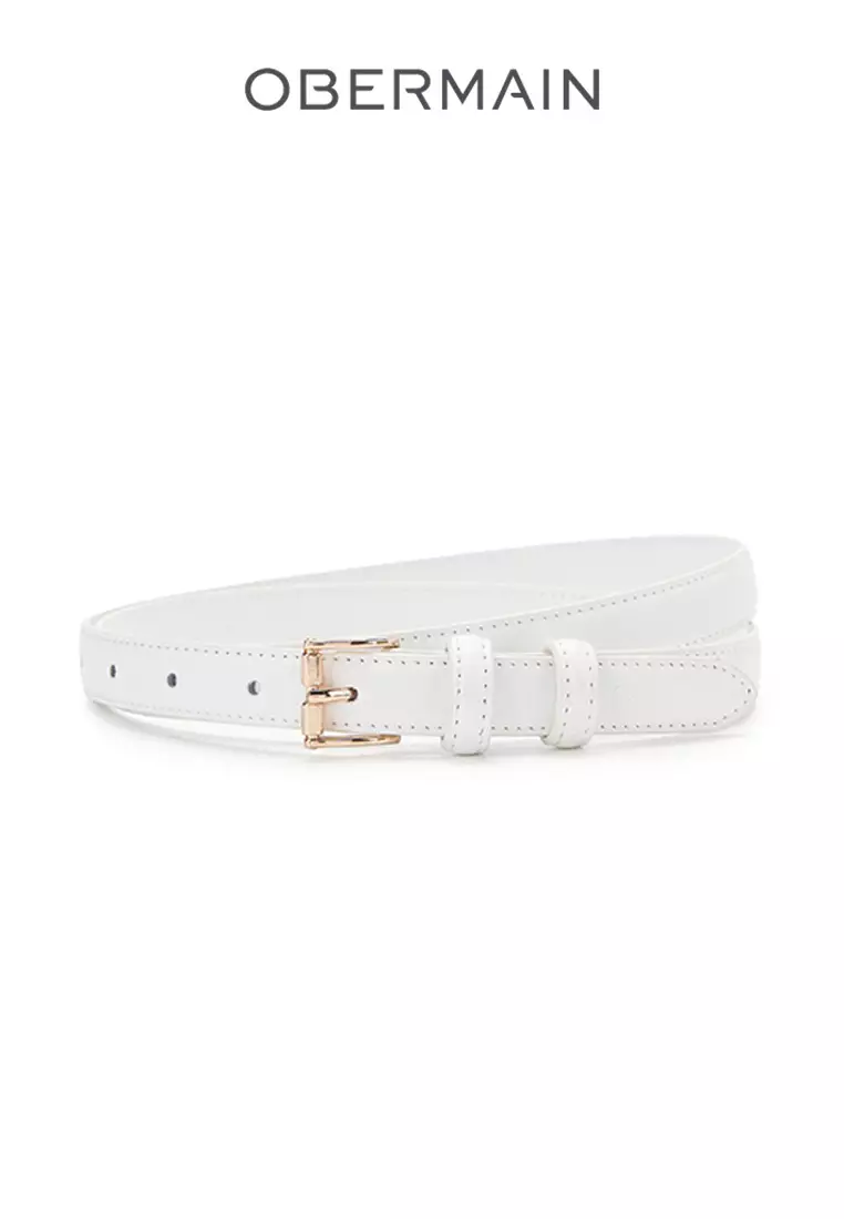 Ladies Belt 20MM Pin Buckle Leather Dark Green