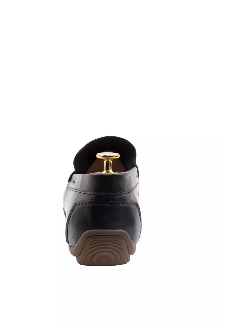 Gregores Black Penny Moccasins