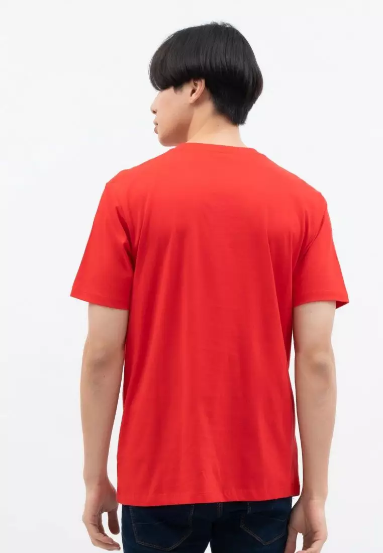 Kaos Polos Pria Premium Katun Combed Lengan Pendek Merah