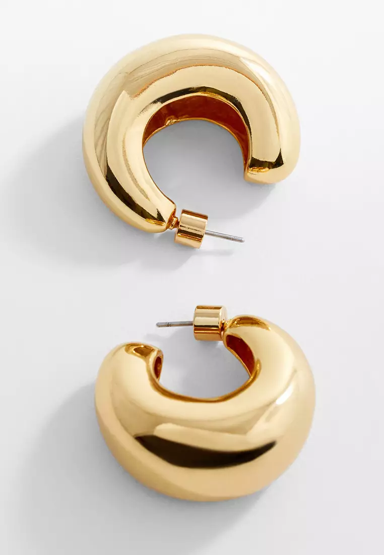 Buy Mango Volume Hoop Earrings Online | ZALORA Malaysia