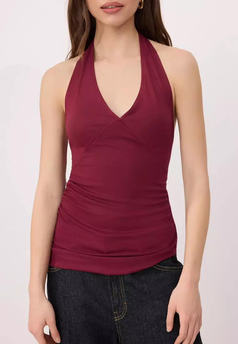 Buy Trendyol Bodycon Halter Neck Sleeveless Top 2026 Online | ZALORA ...