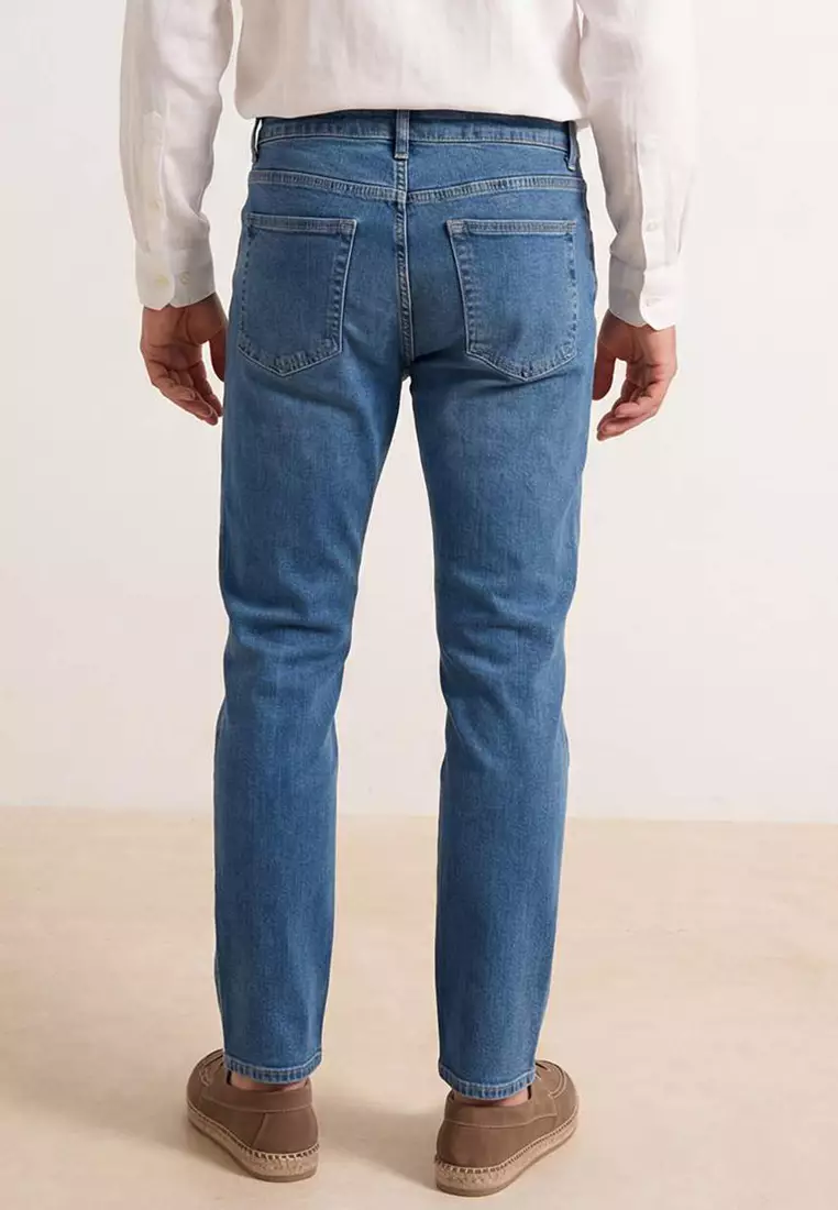 Slim Fit Stretch Fabric Denim Pants Jeans