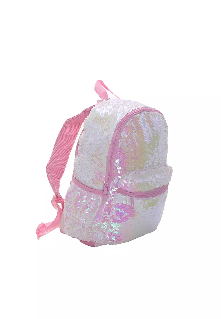 Tas Ransel Anak Sequin Medium Pink 35x30 cm