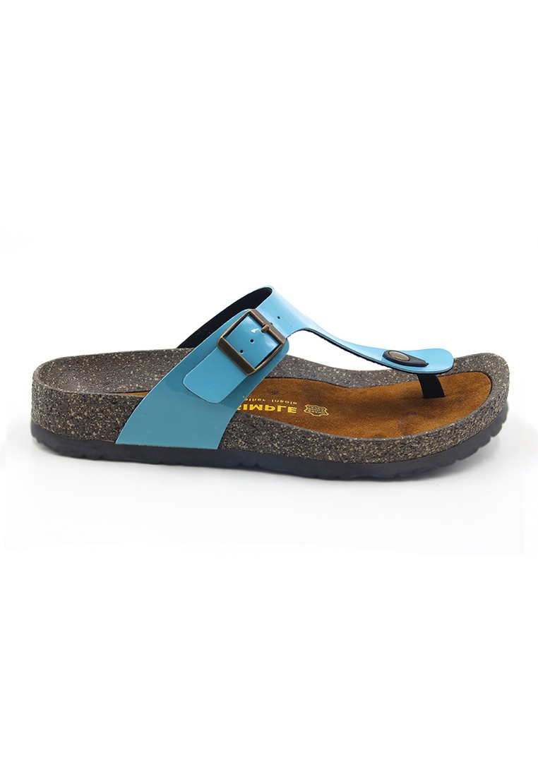 Rome - Glossy Blue Sandals & Flip Flops & Slipper
