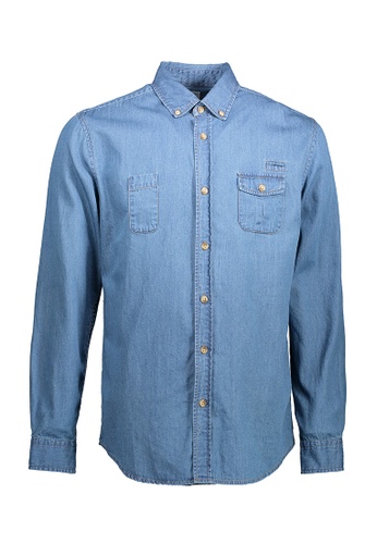 Shop Bench Denim Long Sleeve Shirt Online On Zalora Philippines
