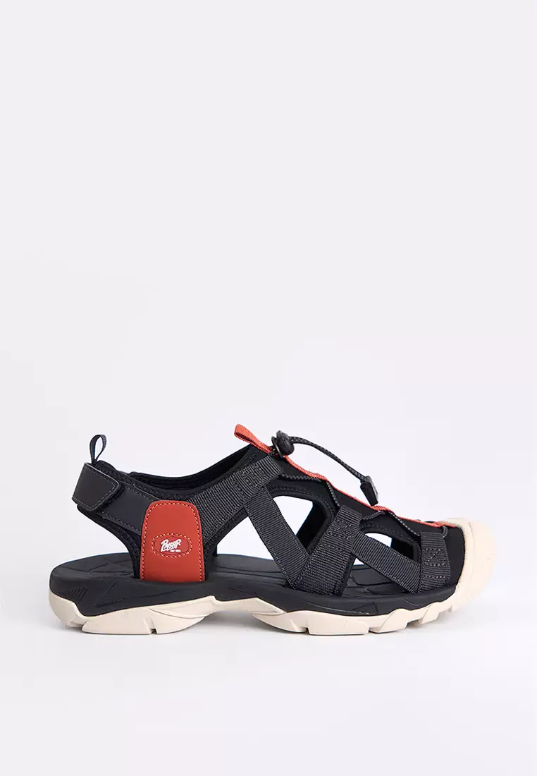 Men's Sandals with Cord Strap and Rubber Toe Bumper